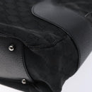 GUCCI GG Canvas Hand Bag Black Silver 113011 Auth 135642-8