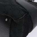 GUCCI GG Canvas Hand Bag Black Silver 113011 Auth 135642-16