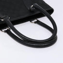 GUCCI GG Canvas Hand Bag Black Silver 113011 Auth 135642-7