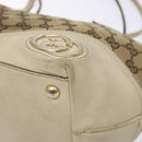GUCCI GG Canvas Tote Bag Beige Gold 169946 Auth 135643-16