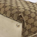 GUCCI GG Canvas Tote Bag Beige Gold 169946 Auth 135643-17