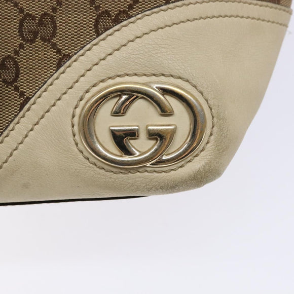 GUCCI GG Canvas Tote Bag Beige Gold 169946 Auth 135643