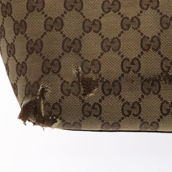 GUCCI GG Canvas Tote Bag Beige Gold 169946 Auth 135643