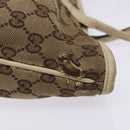 GUCCI GG Canvas Tote Bag Beige Gold 169946 Auth 135643-4