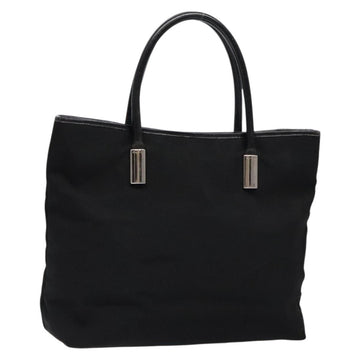 GUCCI Tote Bag Nylon Black Silver 002 2123 0457 Auth 135644
