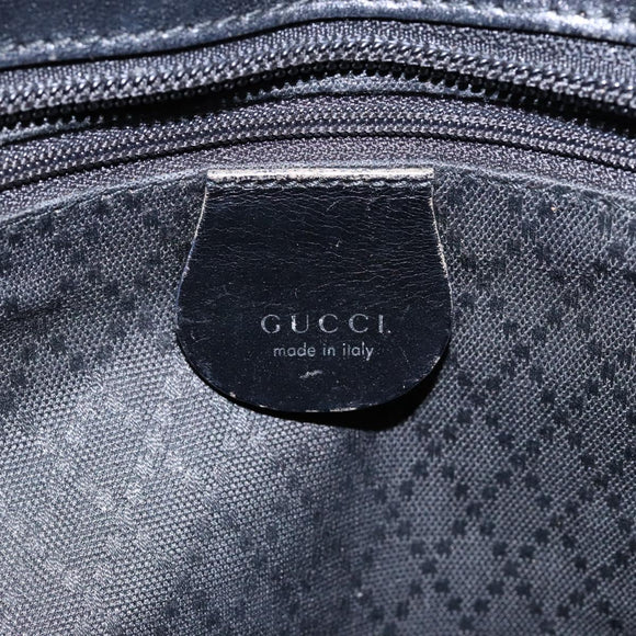 GUCCI Tote Bag Nylon Black Silver 002 2123 0457 Auth 135644