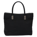 GUCCI Tote Bag Nylon Black Silver 002 2123 0457 Auth 135644-2