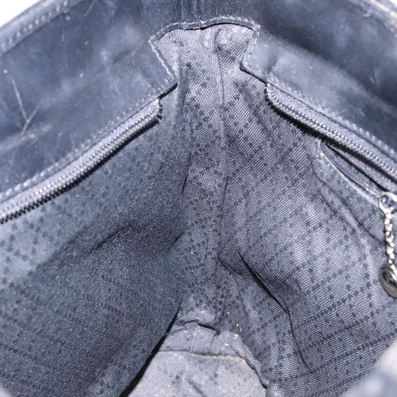 GUCCI Tote Bag Nylon Black Silver 002 2123 0457 Auth 135644