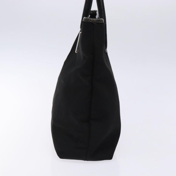 GUCCI Tote Bag Nylon Black Silver 002 2123 0457 Auth 135644