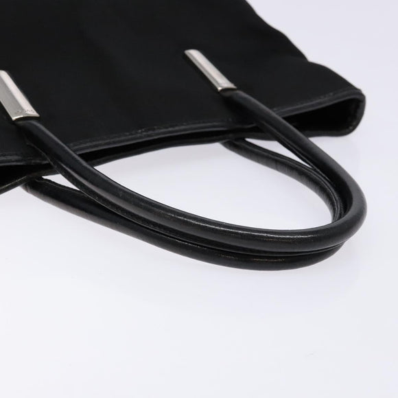 GUCCI Tote Bag Nylon Black Silver 002 2123 0457 Auth 135644