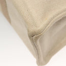 HERMES New Fourre ToutMM Hand Bag Canvas Beige Silver Auth 135646-14