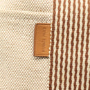 HERMES New Fourre ToutMM Hand Bag Canvas Beige Silver Auth 135646-15