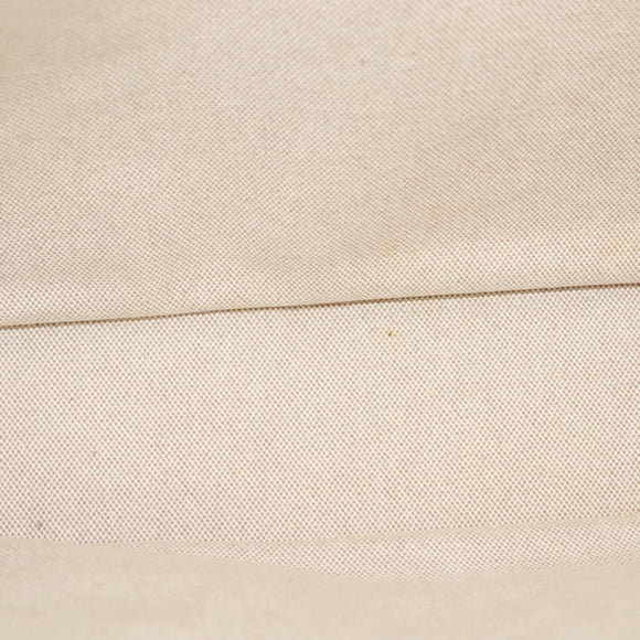 HERMES New Fourre ToutMM Hand Bag Canvas Beige Silver Auth 135646