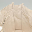 HERMES New Fourre ToutMM Hand Bag Canvas Beige Silver Auth 135646-18