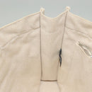 HERMES New Fourre ToutMM Hand Bag Canvas Beige Silver Auth 135646-19