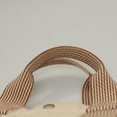 HERMES New Fourre ToutMM Hand Bag Canvas Beige Silver Auth 135646-9