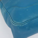 GUCCI Bamboo Hand Bag Leather 2way Blue Gold 282315 Auth 135658-10