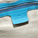 GUCCI Bamboo Hand Bag Leather 2way Blue Gold 282315 Auth 135658-18