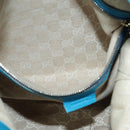 GUCCI Bamboo Hand Bag Leather 2way Blue Gold 282315 Auth 135658-21