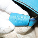 GUCCI Bamboo Hand Bag Leather 2way Blue Gold 282315 Auth 135658-12