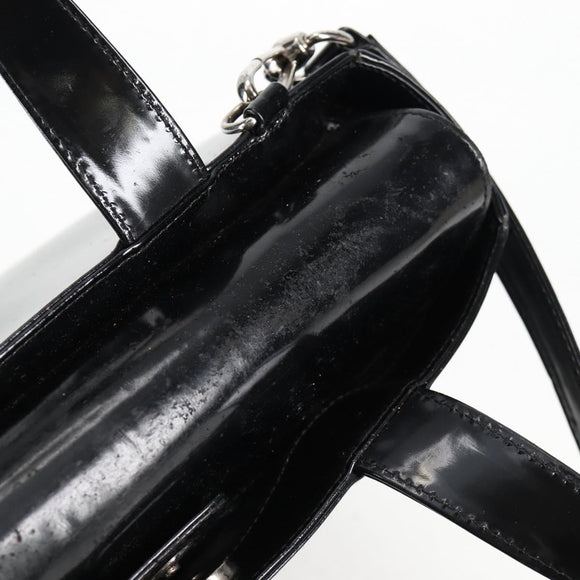 GUCCI Hand Bag Leather 2way Black Silver 000 1013 0504 Auth 135659