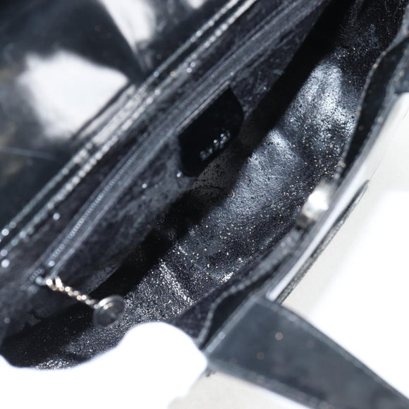 GUCCI Hand Bag Leather 2way Black Silver 000 1013 0504 Auth 135659