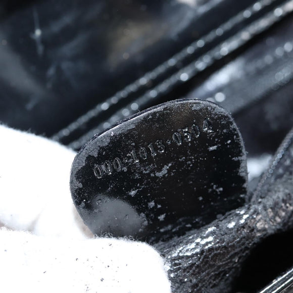 GUCCI Hand Bag Leather 2way Black Silver 000 1013 0504 Auth 135659