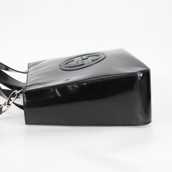 GUCCI Hand Bag Leather 2way Black Silver 000 1013 0504 Auth 135659