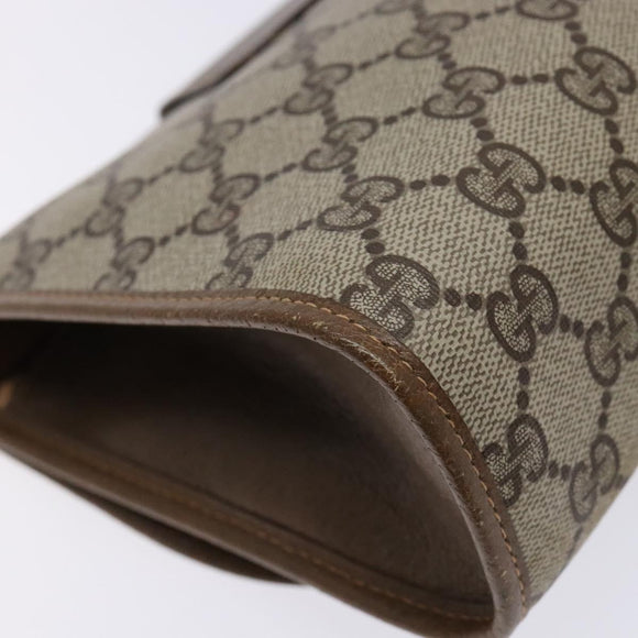 GUCCI GG Canvas Web Sherry Line Clutch Bag Beige Red 89 01 030 Auth 135660