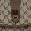 GUCCI GG Canvas Web Sherry Line Clutch Bag Beige Red 89 01 030 Auth 135660-17