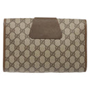 GUCCI GG Canvas Web Sherry Line Clutch Bag Beige Red 89 01 030 Auth 135660-2