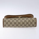GUCCI GG Canvas Web Sherry Line Clutch Bag Beige Red 89 01 030 Auth 135660-6