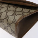 GUCCI GG Canvas Web Sherry Line Clutch Bag Beige Red 89 01 030 Auth 135660-7