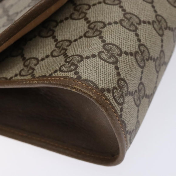 GUCCI GG Canvas Web Sherry Line Clutch Bag Beige Red 89 01 030 Auth 135660