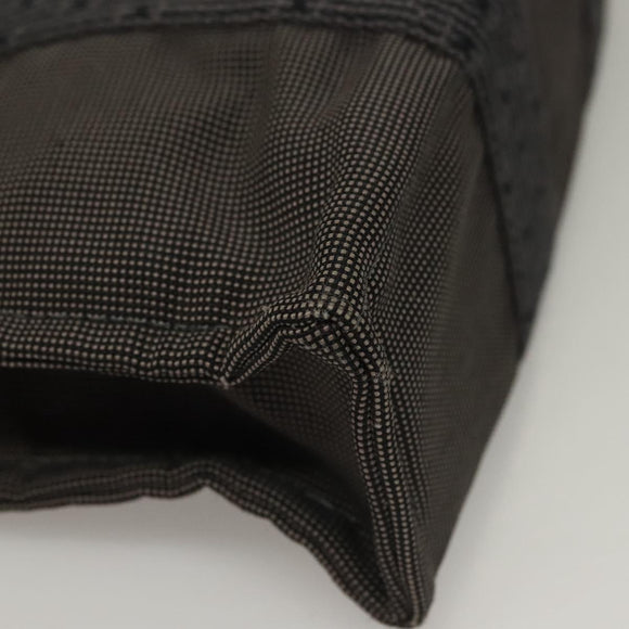 HERMES Her Line Hand Bag Canvas Gray Auth 135663