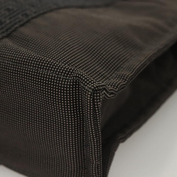 HERMES Her Line Hand Bag Canvas Gray Auth 135663