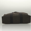 HERMES Her Line MM Hand Bag Canvas Gray Auth 135664-6