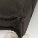 HERMES Her Line MM Hand Bag Canvas Gray Auth 135664-14