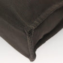 HERMES Her Line MM Hand Bag Canvas Gray Auth 135664-15