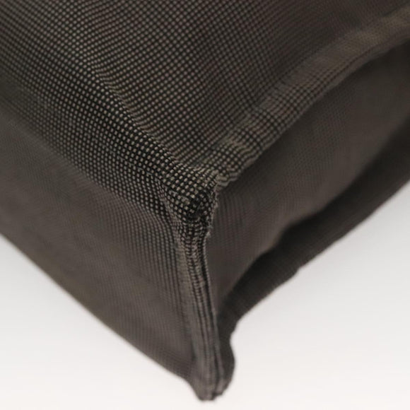 HERMES Her Line MM Hand Bag Canvas Gray Auth 135664