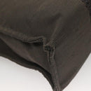 HERMES Her Line MM Hand Bag Canvas Gray Auth 135664-16