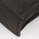HERMES Her Line MM Hand Bag Canvas Gray Auth 135664-10