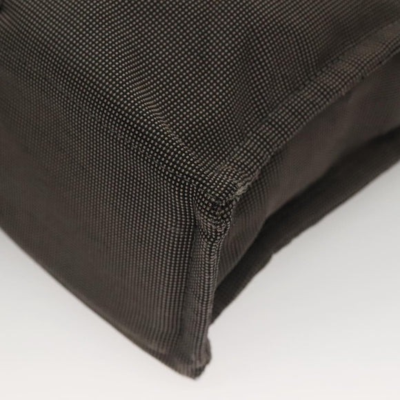 HERMES Her Line MM Hand Bag Canvas Gray Auth 135664