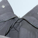 HERMES Her Line MM Hand Bag Canvas Gray Auth 135664-20