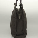 HERMES Her Line MM Hand Bag Canvas Gray Auth 135664-5