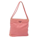 PRADA Tote Bag Nylon Pink Gold Auth 135667-1