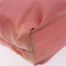 PRADA Tote Bag Nylon Pink Gold Auth 135667-14