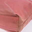 PRADA Tote Bag Nylon Pink Gold Auth 135667-15