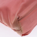 PRADA Tote Bag Nylon Pink Gold Auth 135667-16