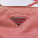 PRADA Tote Bag Nylon Pink Gold Auth 135667-17